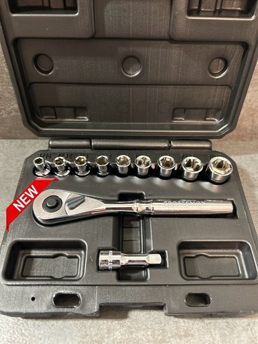 Craftsman 11-PC 6-PT 1/4" Drive Inch Ratchet And Socket Wrench Small Set SAE - Picture 3 of 4