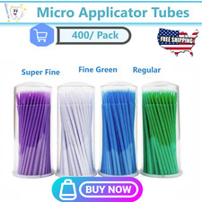 400 4 Kegs Green Dental Micro Applicator Brushes Regular/ Fine Disposable