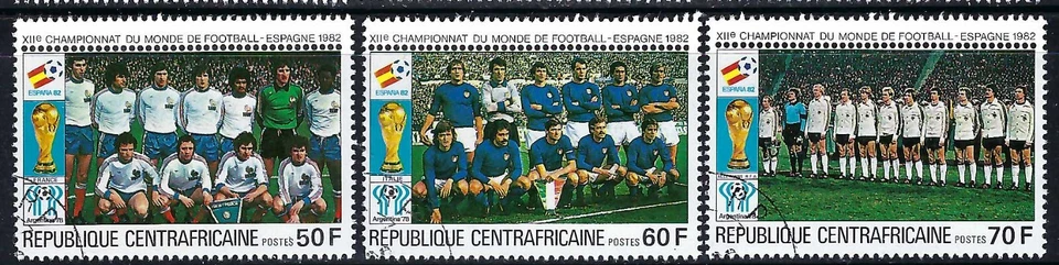 Central African Republic 1981 12v. CTO NH Soccer World Championship Spain '82 - Image 4 of 4
