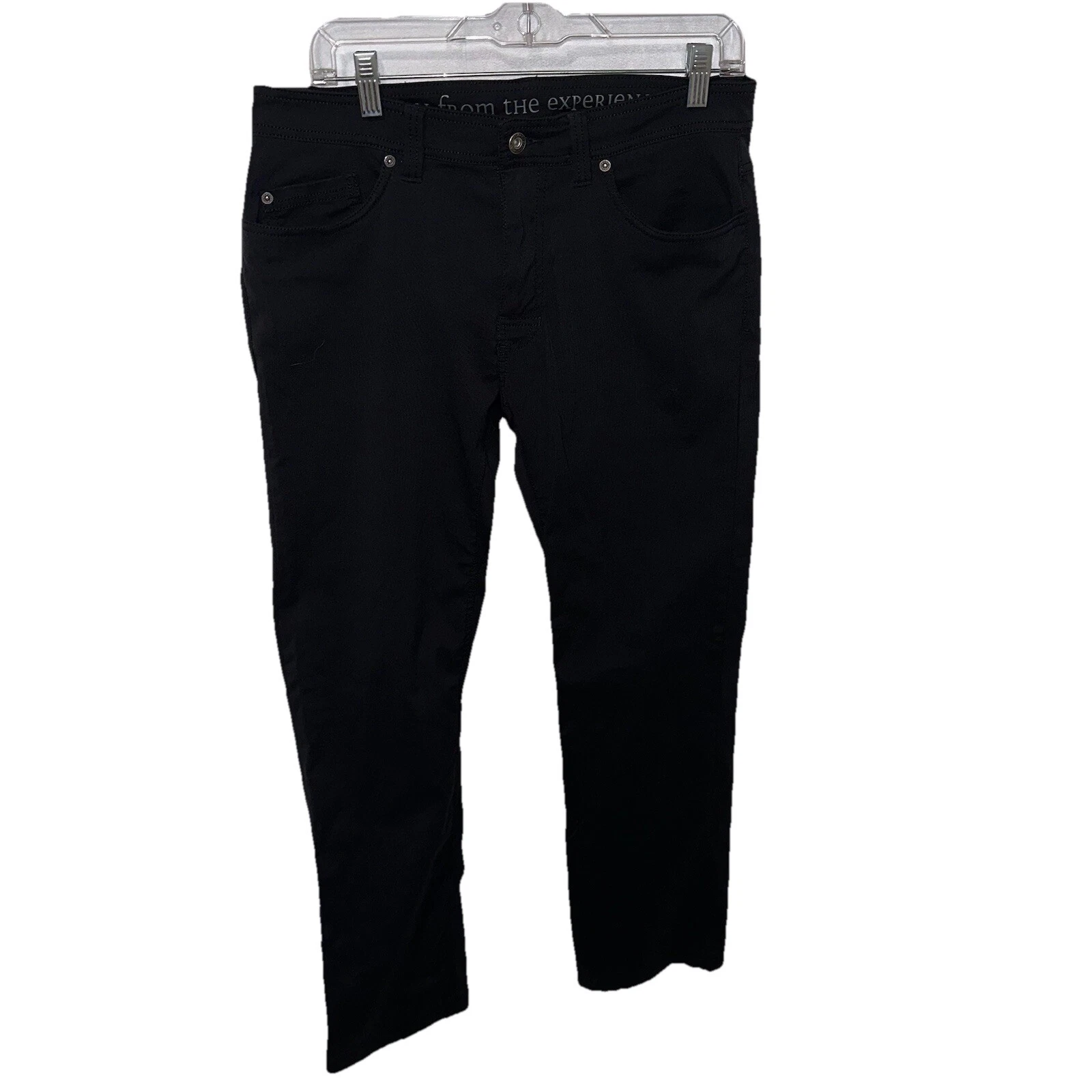 Prana Pants Mens 33x32 Black Slim Fit Breathe Hiking Outdoor Chinos