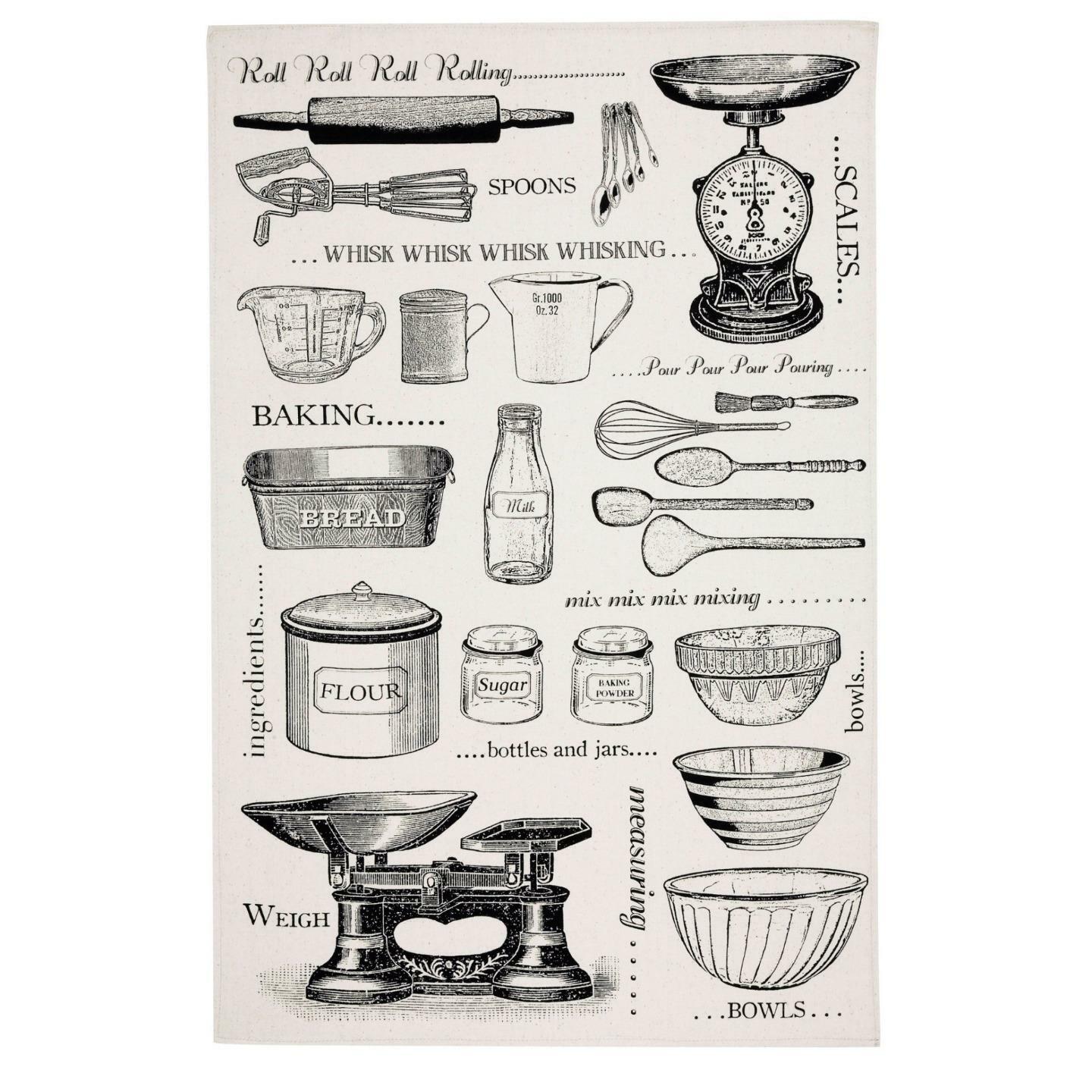 Ulster Weavers Unisex Beige 'Baking' Graphic Print 100% Cotton Tea Towel In - Image 4