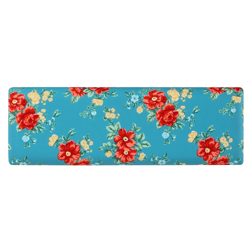 Винтажная обеденная скамья The Pioneer Woman Callie с цветочным рисунком в рамке из цельного дерева - Изображение 3 из 4