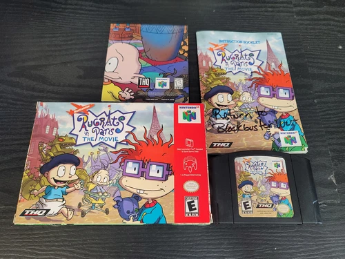 Rugrats in Paris: The Movie N64 Complete In Box CIB Near Mint Poster Nintendo 64