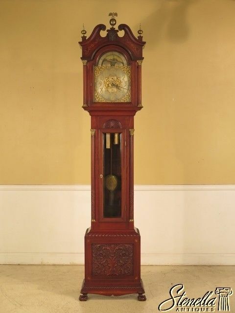 F29347EC: WALTHAM Antique Carved & Inlaid Mahogany