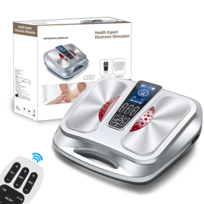 EMS Foot Circulation Stimulator Massager w/Heat for Neuropathy Feet Pain Relief