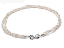 Natural 4-5MM Freshwater Pearl Chocker Necklace For Women party wedding