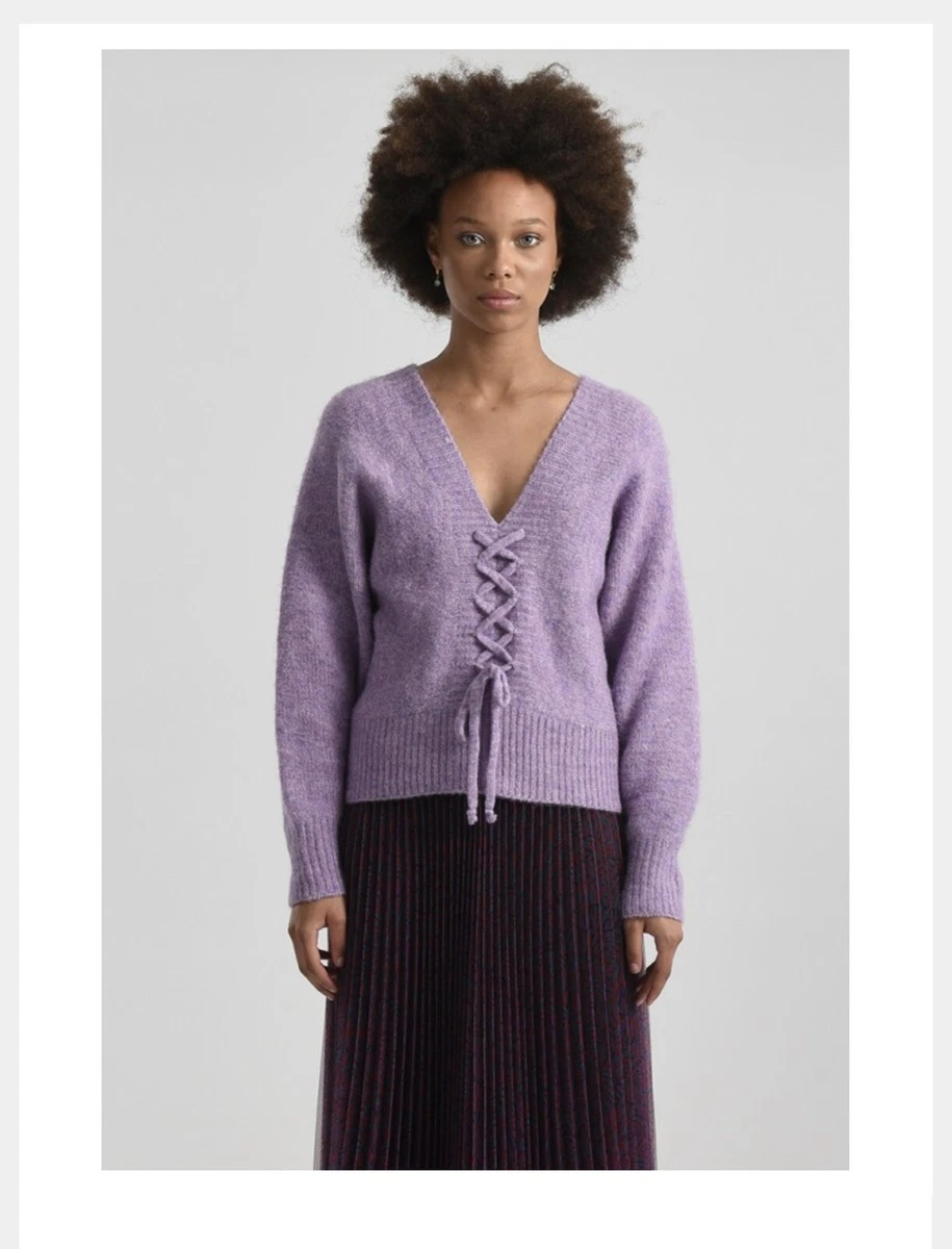 Purple knitwear shop