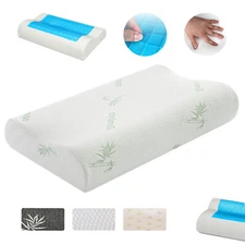 Contour Memory Foam Bed Pillow for Neck Pain Relief Side Back Stomach Sleepers