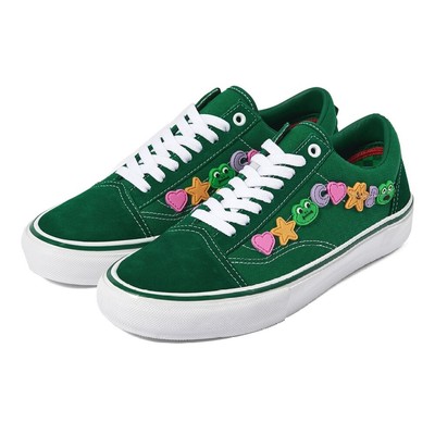 New Vans X Frog Skate Old Skool Green/White Sneakers Limited
