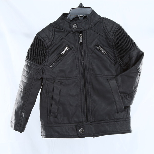 Faux Leather Womens Moto Jacket Size XL 18/20 Black Urban Republic 7322