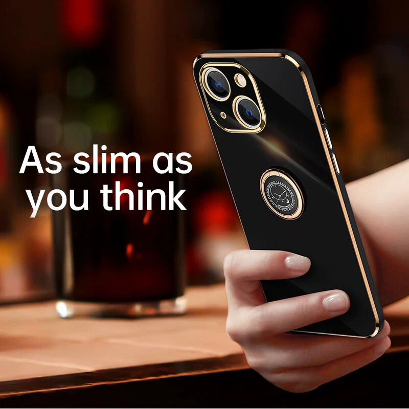 Shockproof Ring Stand Phone Case for iPhone 13 12 11 14 Pro Max XS XR 7 8