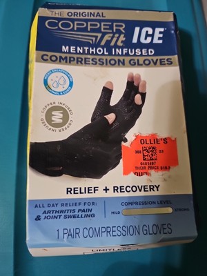 COPPER FIT Ice Menthol Infused COMPRESSION Gloves, L/XL