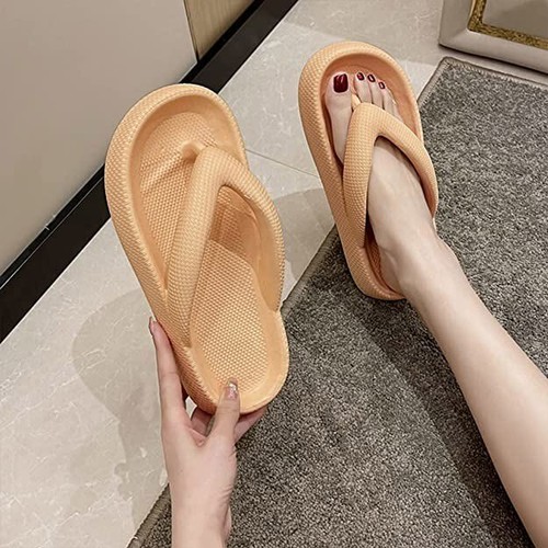 Soft Cloud Slippers Flip Flops Thick Sole Non Slip Bathroom Sandals Unisex  | eBay