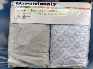 garanimals 2 pack fitted crib sheets