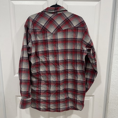 Pendleton Mens L Wool Pearl Snap High Grade Western Wear Vintage Plaid (AS IS) - Picture 5 of 8