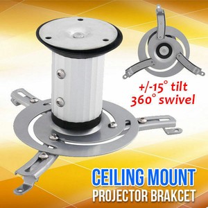 Universal Projector Ceiling Mount Bracket Tilt 360 Rotation Lcd