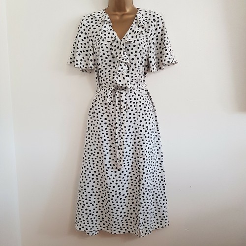 Dorothy Perkins 10-18 Chiffon Polka Dot 