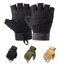 Tactical Military Half Finger Gloves Paintball Airsoft Hunting Fingerless Gloves