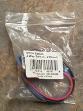 (1PC) ZING EAR LIGHTING LAMP ROTARY 3-WAY SWITCH/2-CIRCUIT, BRASS (61215/681660)