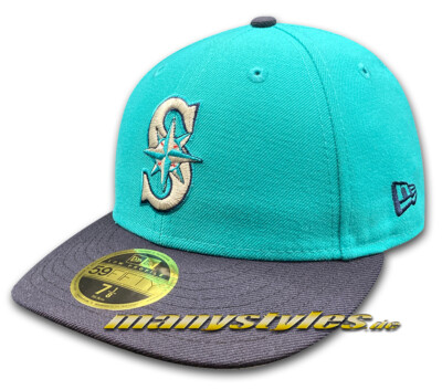 SEATTLE MARINERS MLB HWC 59FIFTY exclusive LowProfile Cap Teal Grey