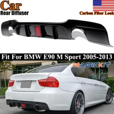 Rear Bumper Diffuser For BMW E90 E91 M Sport Bumper Carbon Fiber Look F1 Style