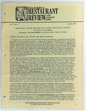 1974 Restaurant Reviews Los Angeles Music Center Dining & Pucini's Spanish Wine