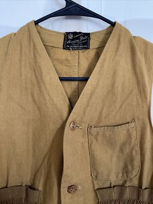 【vintage】HETTRICK MFG.CO HUNTING VEST Vintage American Field Sportswear 50's Canvas Hunting Vest