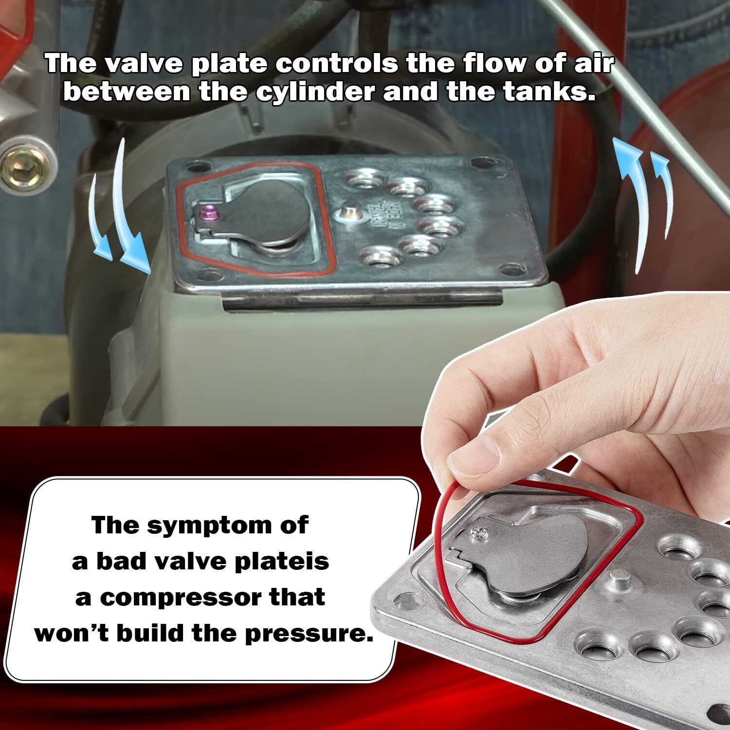 ZAC0032 Compressor Valve Plate Assembly for Craftsman, Devilbiss, Porter Cable