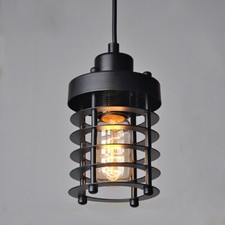 Vintage Industrial Pendant Light Ceiling Light 10 14cm 1m Adjustable Chain Black