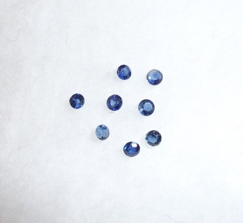8 Pcs 1.7 mm Blue Round 0.275 Ct Pretty Montana Sapphire Super Gemstones