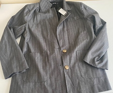 NEW Nasty Gal Blazer Womens US 4 Premium Tailored 1-Button Suit GRAY NWT