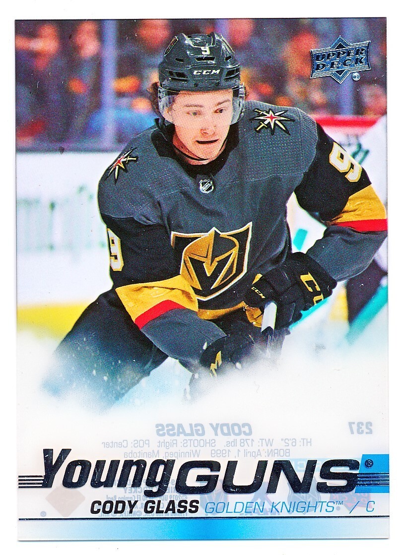 2019-20 Upper Deck Series 1 Young Guns Clear Cut Cody Glass #237 Rc