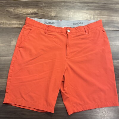 Adidas Shorts Mens 38 Bright Red Casual Lightweight Performance