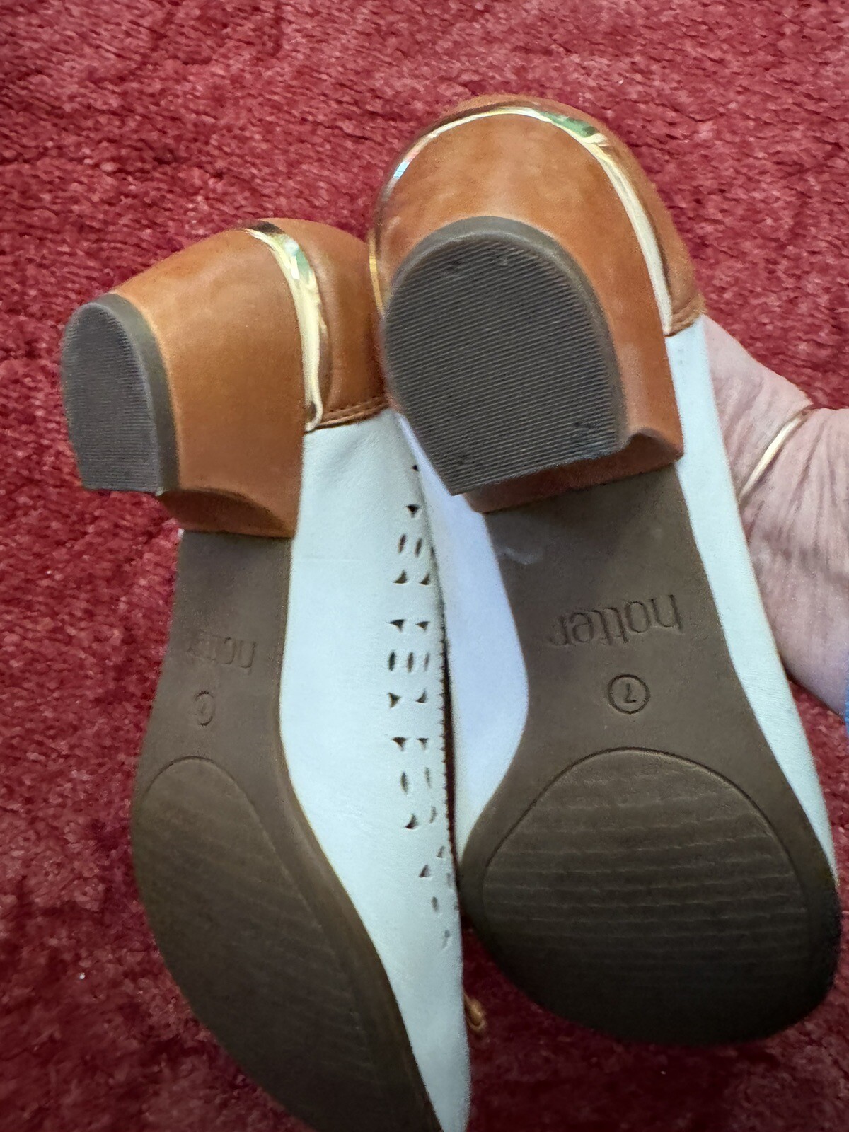 Ladies Hotter Comfort Shoes White Tan Size 7 (41) eBay