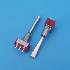 2Pcs T7014-U2 Long Flat Handle 3Pin ON-OFF-ON Remote Control Mini Toggle Switch