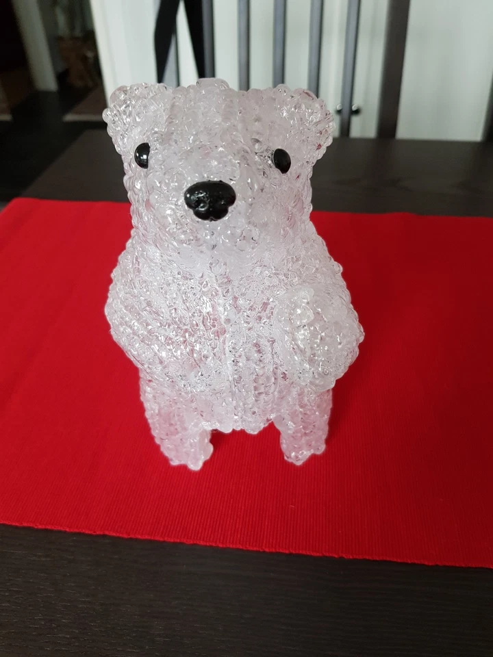 Neu! LED Eisbär Deko Figur mit Farbwechsler, für innen, Weihnachten Winter, 20cm