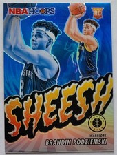 2023-24 Premium Stock Brandin Podziemski SHEESH Silver Prizm Rookie RC Warriors