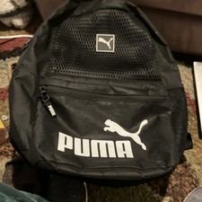 PUMA Black Men's Sports Backpack with Zip Closure  Outer Pockets