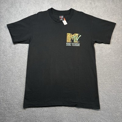 MTV 90s Single Stitch Black Skull Graphic DEADSTOCK Size L Vintage Giant Tag