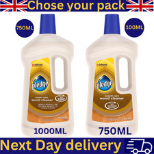 Pledge Wood & Laminate Floor Cleaner 1L + 750ml Furniture Polish UK