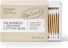 UpCircle Bamboo Cotton Buds 200 Pack Biodegradable Plastic Free Eco Friendly Ear