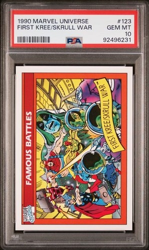 1990 MARVEL UNIVERSE #123 FIRST KREE/SKRULL WAR 💎PSA 10💎