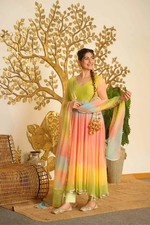 Beautiful Faux Georgette Anarkali Suit With Dupatta For Function Wear