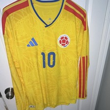 adidas Colombia Soccer Jersey James 10 Men s M Yellow Red Blue