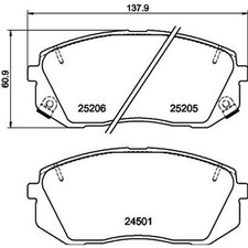 Hella Bremsbeläge vorne für Hyundai Kia