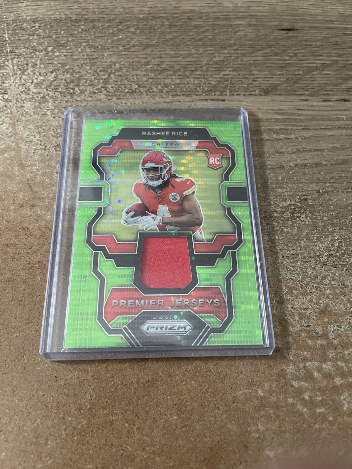 2023 NFL Prizm Rashee Rice Neon Green Pulsar Premier Jerseys Rookie #PJ-RR