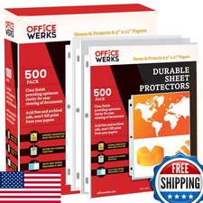 Office Werks Officewerks Clear Sheet Protectors 8.5X11 For 3 Ring Binder 35