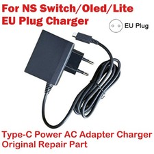 Official Nintendo AC TypeC Power Charger HAC-002 for Switch Oled Lite Support TV