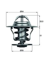 Thermostat, KüHlmittel Mahle TX 15 84D FüR OE 030121113 - 030121113B