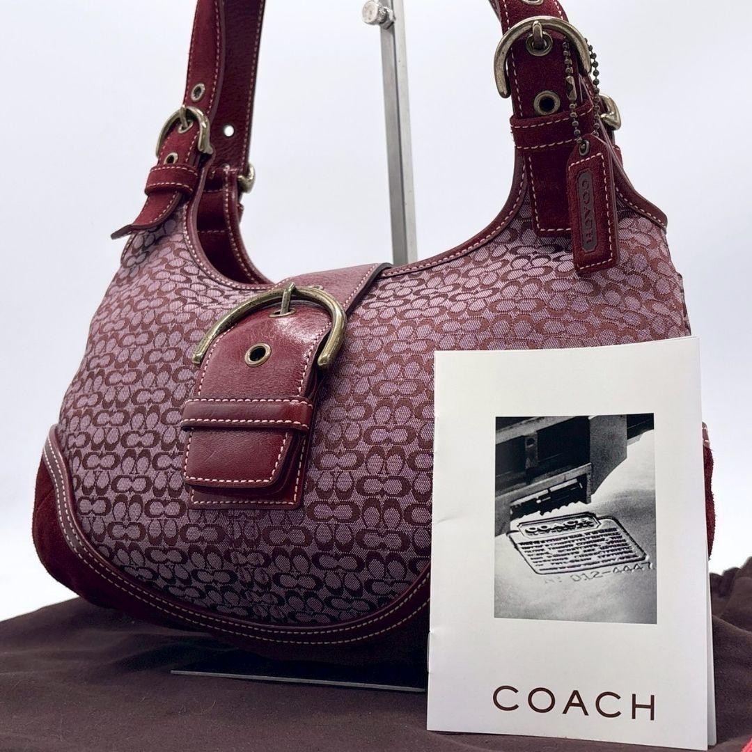 バッグ 2099 Coach Soho Hand Bag Mini Signature COACH Mini Signature Soho One Shoulder Bag Red Burgundy F/S